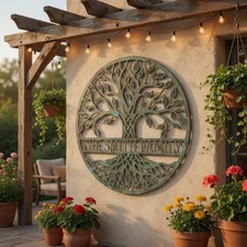 Personalized Family Name Metal Sign, Rustic Tree Wall Decor Gift