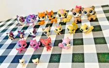 Cute Littlest Pet Shop LPS Figures Lot of 20 Dogs Cats Various Animals EUC