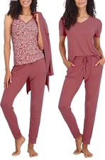 Live2Lounge Women's 4 Piece Essential Lounge Set - Pink - Choose Size L or XL