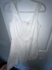 Vineyard Vines Women’s Eyelet Mini Dress Sz 6 White Sleeveless Lined Classy Prep