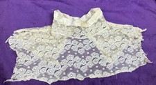 Antique Edwardian Needle Bobbin Lace Collar Insert High Neck C 1900