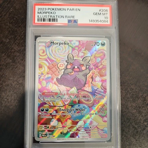 Pokemon Morpeko Par En-paradox Rift 206/182 Illustration Rare PSA 10