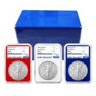 3pc Set - 2026 $1 1-oz American Silver Eagle NGC MS70 ER Blue Label Red White
