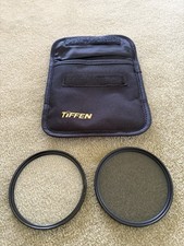 Tiffen 82mm UV Protector Circular Polarizer Filter Photo Twin Pack In Case