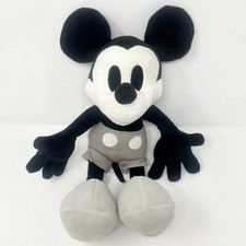 Disney Store Mickey Mouse Black  White Plush Stuffed Authentic Genuine Original