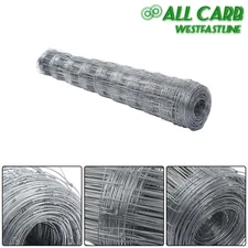 60in/5ft x164ft Galvanized Cattle Fence for Yard Livestock & Animals Protection