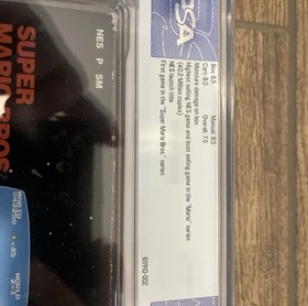 PSA 7.5 Super Mario Bros. NES CIB Made In Japan, No Rev-A, Round SOQ, 3 Screw!