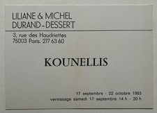 JANNIS KOUNELLIS  - Carton d invitation - 1983