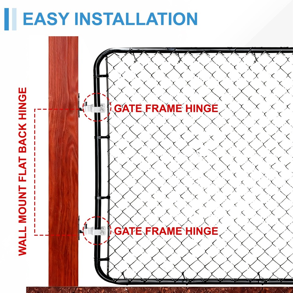 1Pcs, Chain Link Fence Gate Post Hinge Female Hinge for 1-3/8