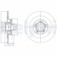 2X Bremsscheibe Delphi BG9024RS FüR Renault Satis VEL Espace JK0 4 Dci JK0U JK0G