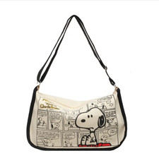 Snoopy Large Capacity Handbag Shoulder Bag Crossbody Bag Adjustable Straps