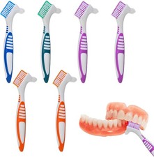 Denture Brush, 6Pcs Tooth Brush, Soft Toothbrush, False Teeth Brush, Dual Hea...
