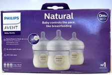 Philips Avent Natural Baby Bottle with Natural Response Nipple, Clear, 4oz, 4pk