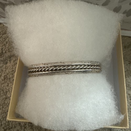 Sterling silver twisted rope design bracelet