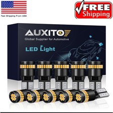 10PCS 12V T10 194 168 W5W Led Plate License Amber Light CANBUS Wedge Light Bulb