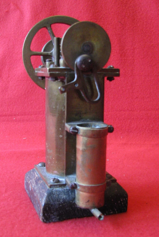 MACHINE A VAPEUR ELEMENT EN BRONZE ET LAITON / JOUET ANCIEN - Photo 3/4