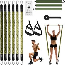 Pilates Bar Kit with Resistance Bands,260LBS Heavy Duty Resistance Bands for Wor
