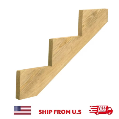 #ad 3 Step Ground Contact Pressure Treated Pine Stair Stringer $24.13