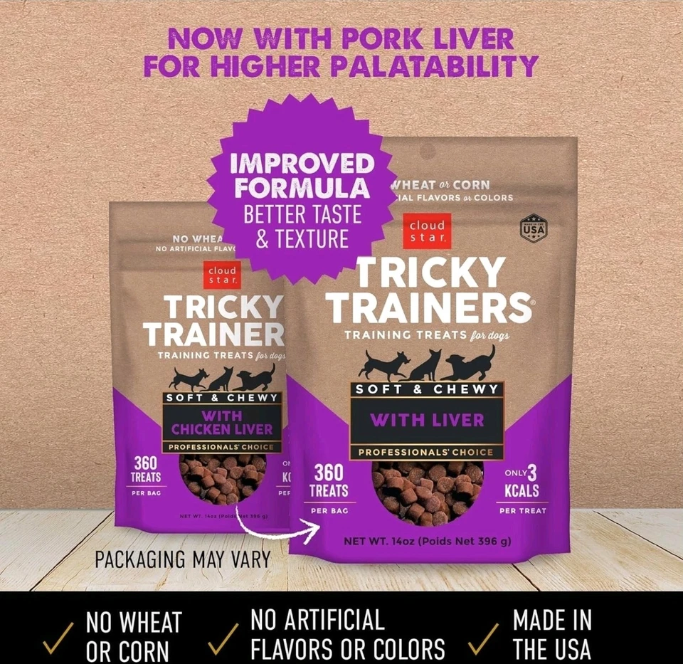 Tricky Trainers Chicken Liver Dog Training Treats 14 Ounce Soft Chewy Rewards - Image 2 of 4