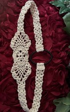 New Handmade Crochet Headband-beige