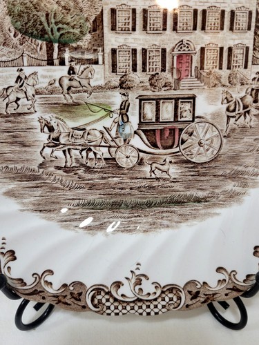 Johnson Bros Heritage Hall Staffordshire Ironstone Plate Georgian Town House - Picture 12 of 20