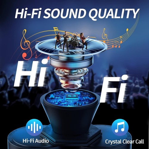 Wireless Earphone 40db Noise Cancelling Bluetooth 5.3 Headphone 6 Mic Enc with L - Picture 18 of 24