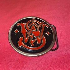 Vintage Smith and Wesson Gun  Firearm Logo Belt Buckle