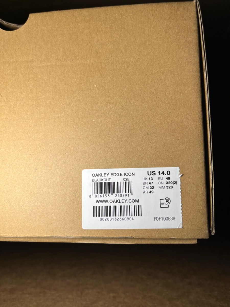 OAKLEY EDGE ICON SIZE 14 GOLF SHOES BRAND NEW BLACK BLACKOUT OAKLEY EDGE ICON SIZE 14 GOLF SHOES BRAND NEW BLACK BLACKOUT