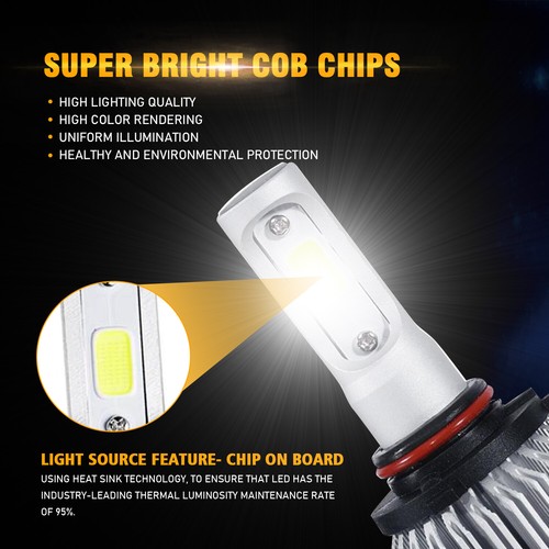 For Ducati 749 999 R/S 2003-2005 6000K 9005 HB3 LED Headlights Motorcycle Bulbs - Picture 7 of 12