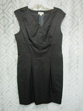 Merona Dress Size 10 Petite Black Pull Over Side Zipper Sleeveless Career Work