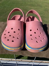 Girl's Youth 6 Crocs Crocband Band Slip On Clogs Sandals READ