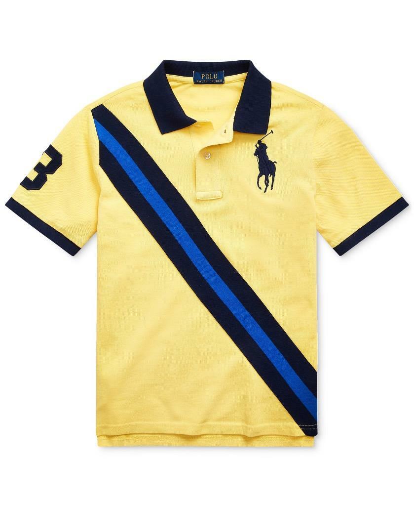 トップス F.C.R.B. BIG LOGO POLO NWD Polo Ralph Lauren Big Boys Yellow Big Pony Cotton Mesh
