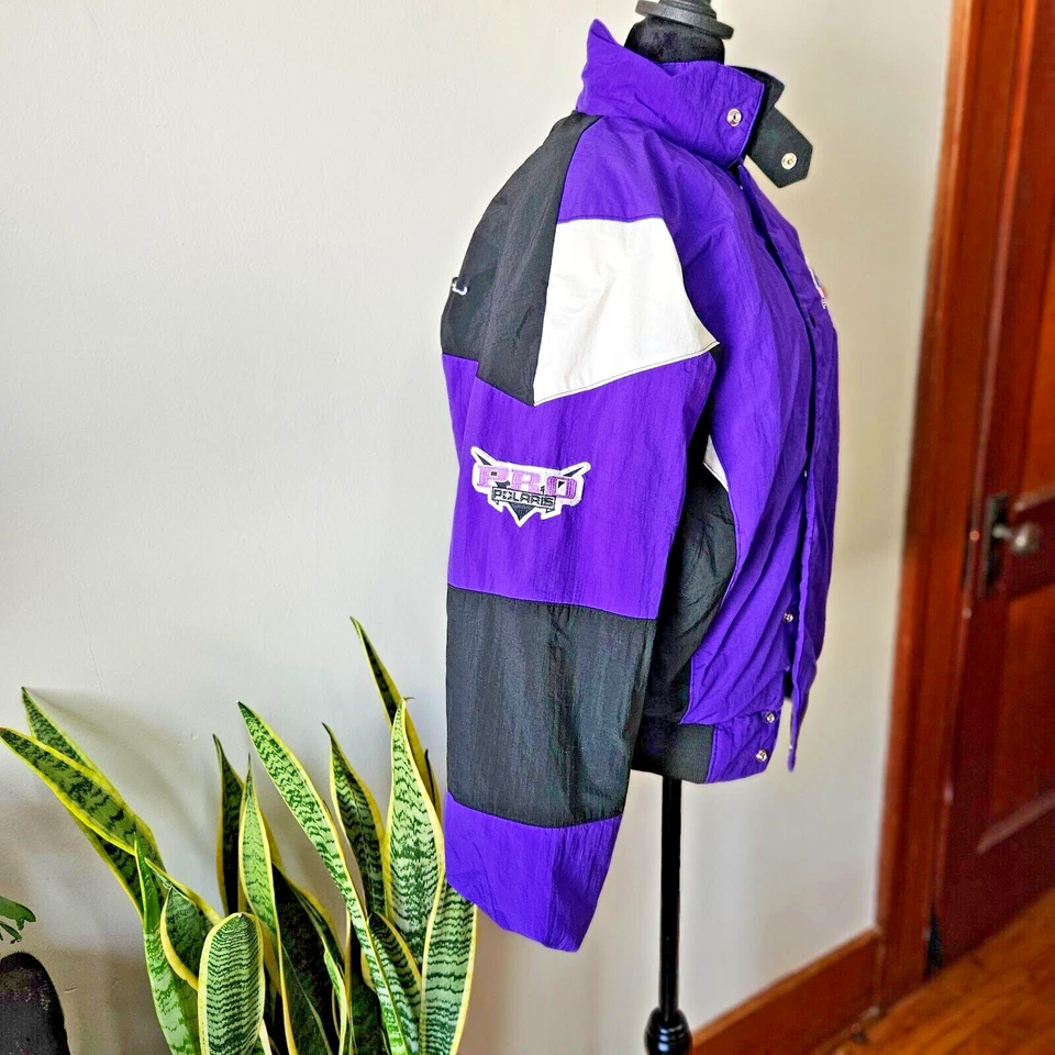 Vintage Polaris Pro L.E. Club 1997 Insulated Snowmobile Winter Jacket XL Men's - Image 2 of 4