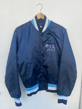 Vintage 1970's Swingster Satin Bomber Jacket #25 Outlaws Logo Retro Sports SMALL