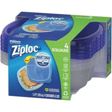 Ziploc Container Sm Square 4Ct,
