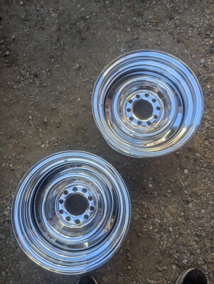 4 New Wheel Vintiques 14x7 Chrome Smoothie Wheels 5 on 4.5/4.75'' Ford Chevy Van