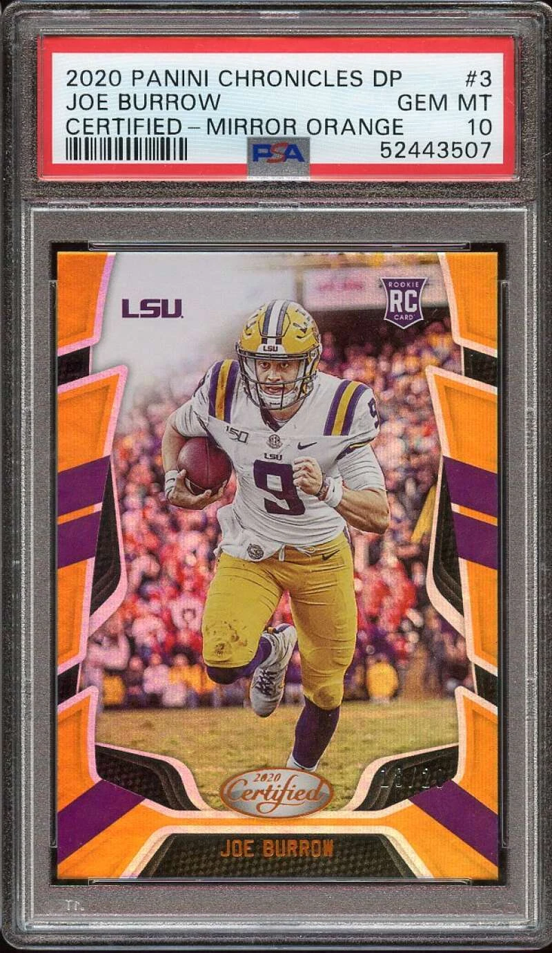 Joe Burrow Panini Chronicles Draft Picks Certified Rookies #3 Mirror Orange