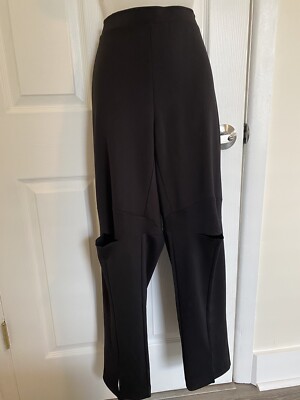IC By Connie K Stretch Pants With Knee Slits And Front Ankle Slits Size XXL