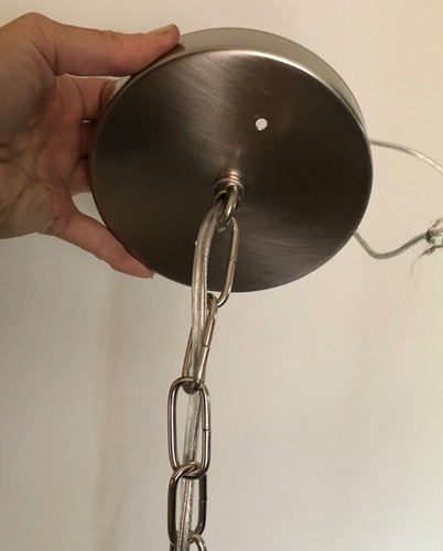 35" Stainless Steel Silver Modernist Pendant Hanging Focal Light w/Frosted Shade - Picture 8 of 12