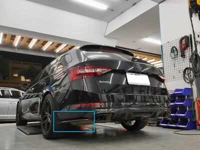 Fit for 15-23 Skoda Superb Combi III Rear Side Splitter Canard Spoiler Carbon