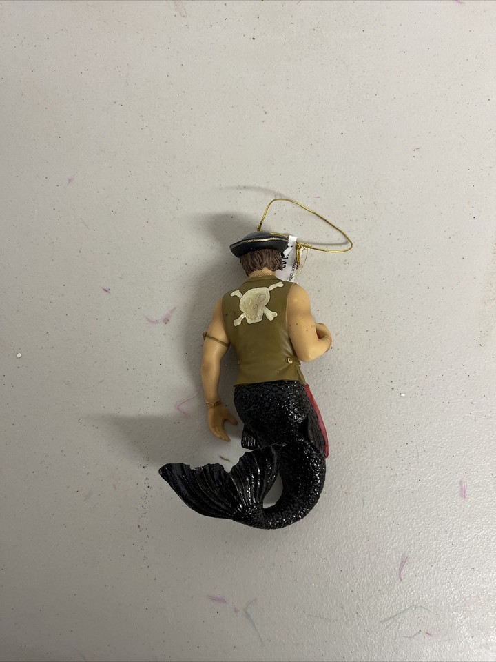 RARE December Diamonds RUM RUNNER Pirate Merman Ornament 2008 Broken