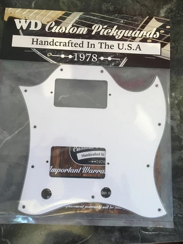 White 3 Ply Pickguard for 2021-Current Epiphone SG Traditional Pro Made In USA