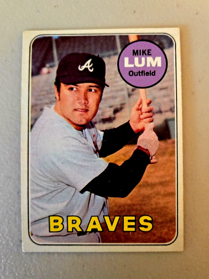 Lote de 9 1969 Topps ATLANTA BRAVES VINTAGE béisbol Felipe Alou, Mike Lum Foto 2 de 4