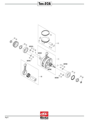 Beta Parts Manual Book Chassis & Engine 2019 RR 4T ENDURO EFI 350 / 390 RACING - Picture 6 of 12