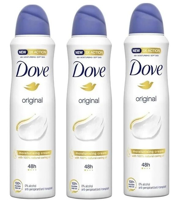 Dove Original Anti Perspirant Deodorant Spray 250 Ml 3 PACK | eBay