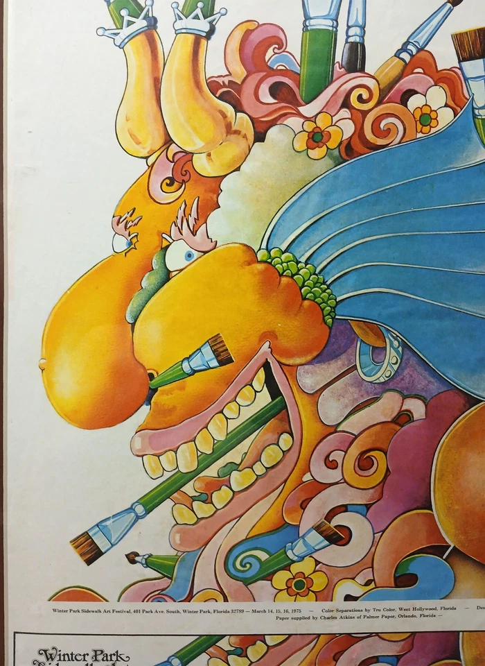 Ежегодный плакат Зимнего парка 16-й ежегодный фестиваль искусств - Майкл Стюарт 1975 - Изображение 2 из 4