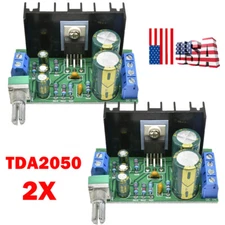 2X TDA2050 DC 12-24V 5W-120W 1-Channel Audio Power Amplifier Board Module DIY US