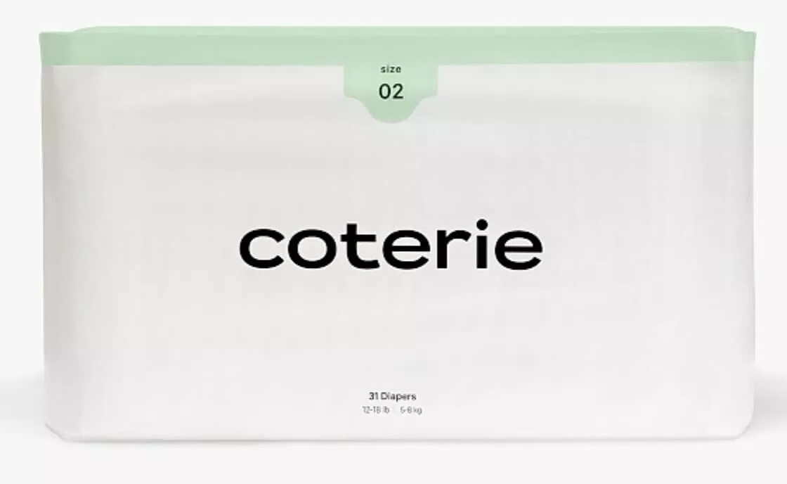 Coterie Diapers Size 2 (10 – 16 pounds) - 31 Count - SAME DAY FREE SHIPPING