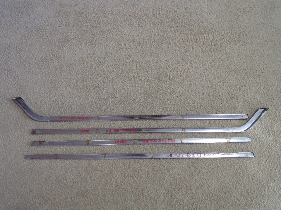 1963 63 Plymouth Fury 4D Four Door Trim OEM 6 pc - Image 4 of 4