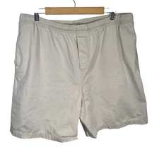 Vintage Ocean Pacific OP Pull On Shorts Mens Size XL Pockets Khaki Beach